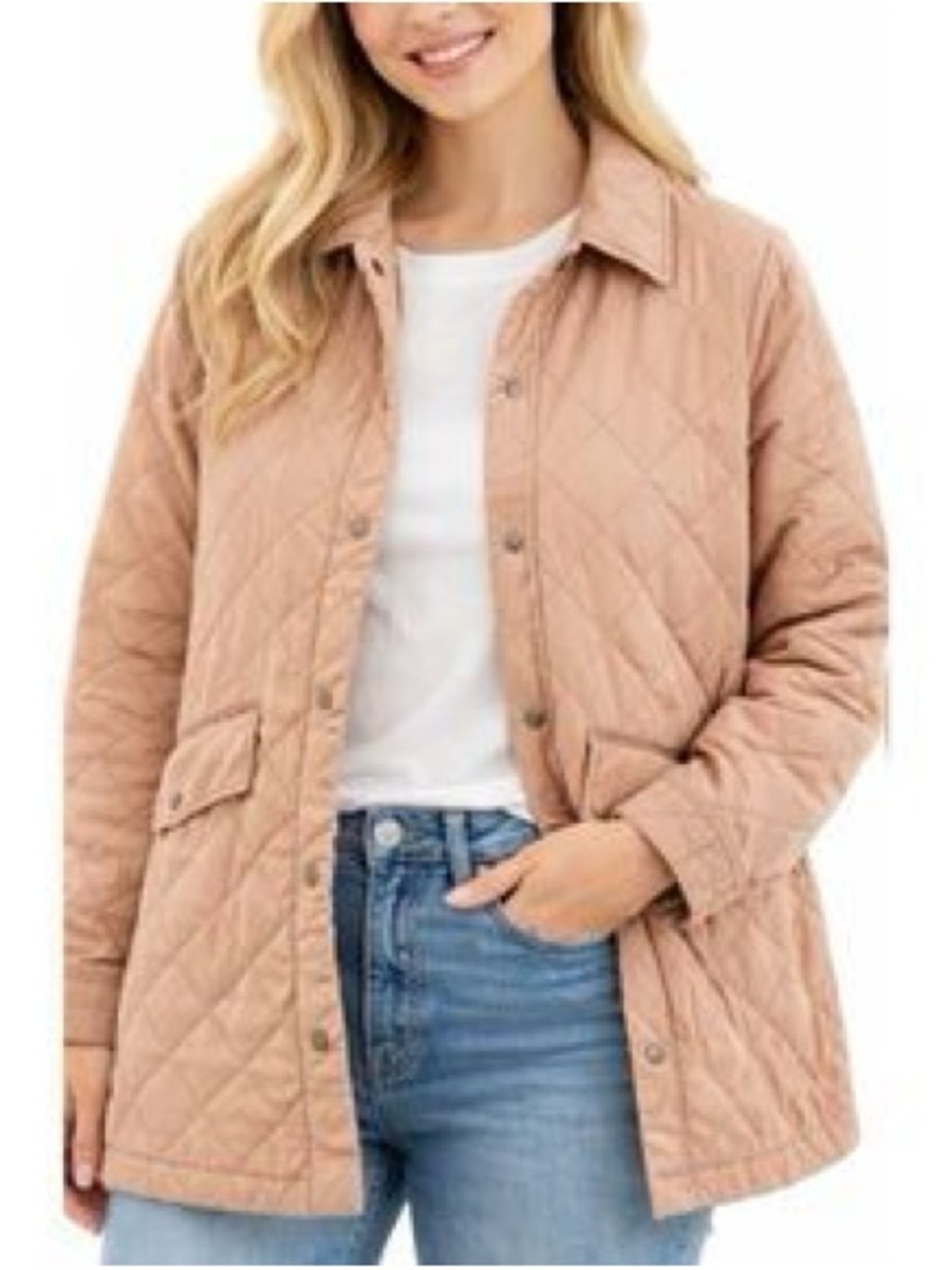 Joie Quilted Puffer Jacket in Blush pink sz M